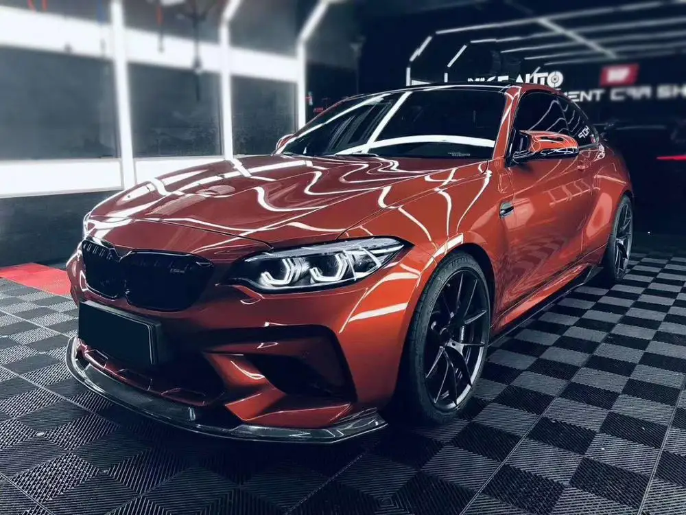 Replacement Dry Carbon Fiber F87 M2 Competition Car Front Kidney Grill Covers For BMW M2 2018-2020