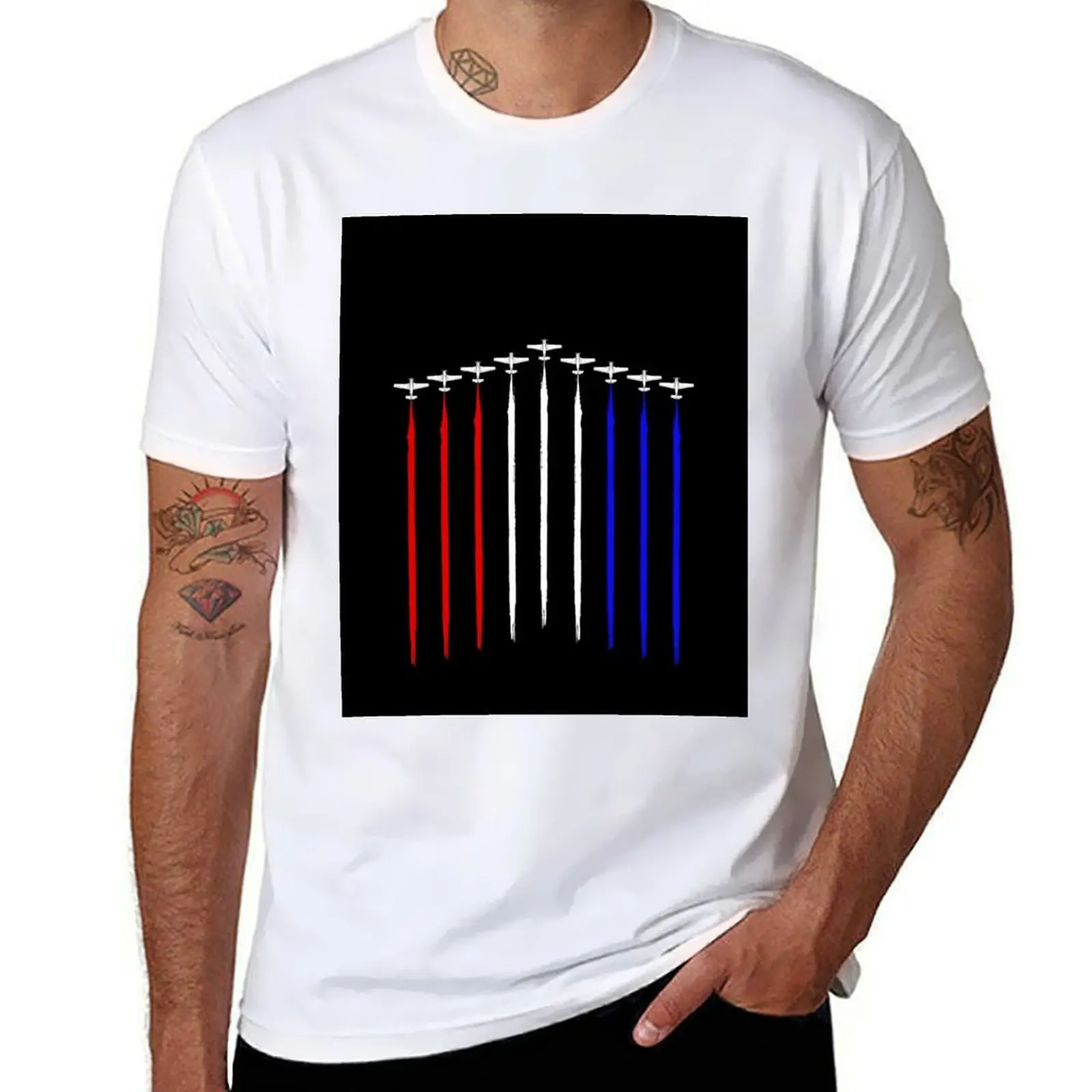 

M20J Airplane Schematic Vintage American Flag Contrails Shirt Gear T-Shirt Basic Simple Design Short Sleeve Shirt