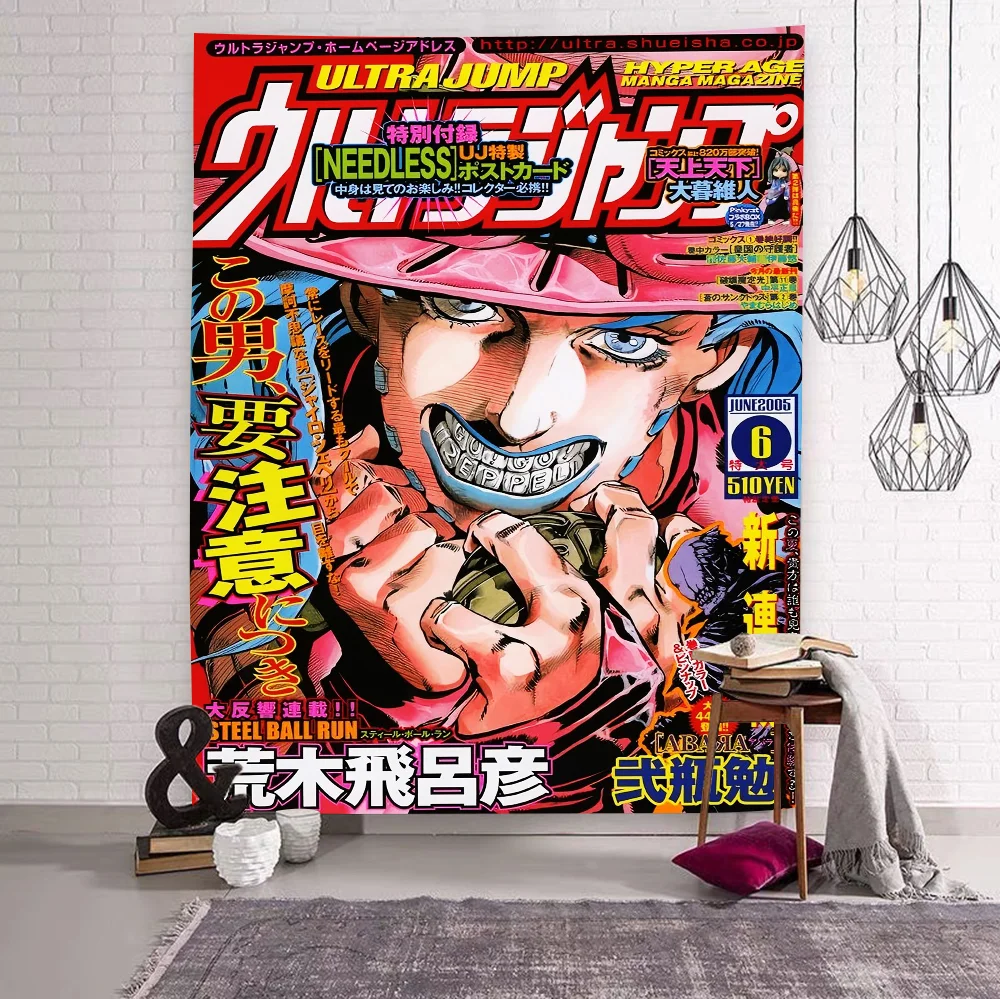 

Anime J-joJo B-bizarre Adventure Retro Theme Party Backdrop Cloth For Girls Birthday Decorations Background For Photoshoot