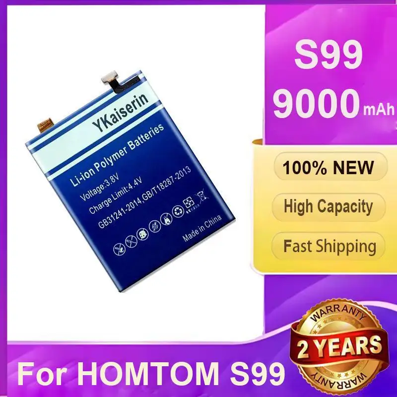 For Homtom S99 Mobile Phone Battery 9000Mah Stable Power Supply Fast Shipping
