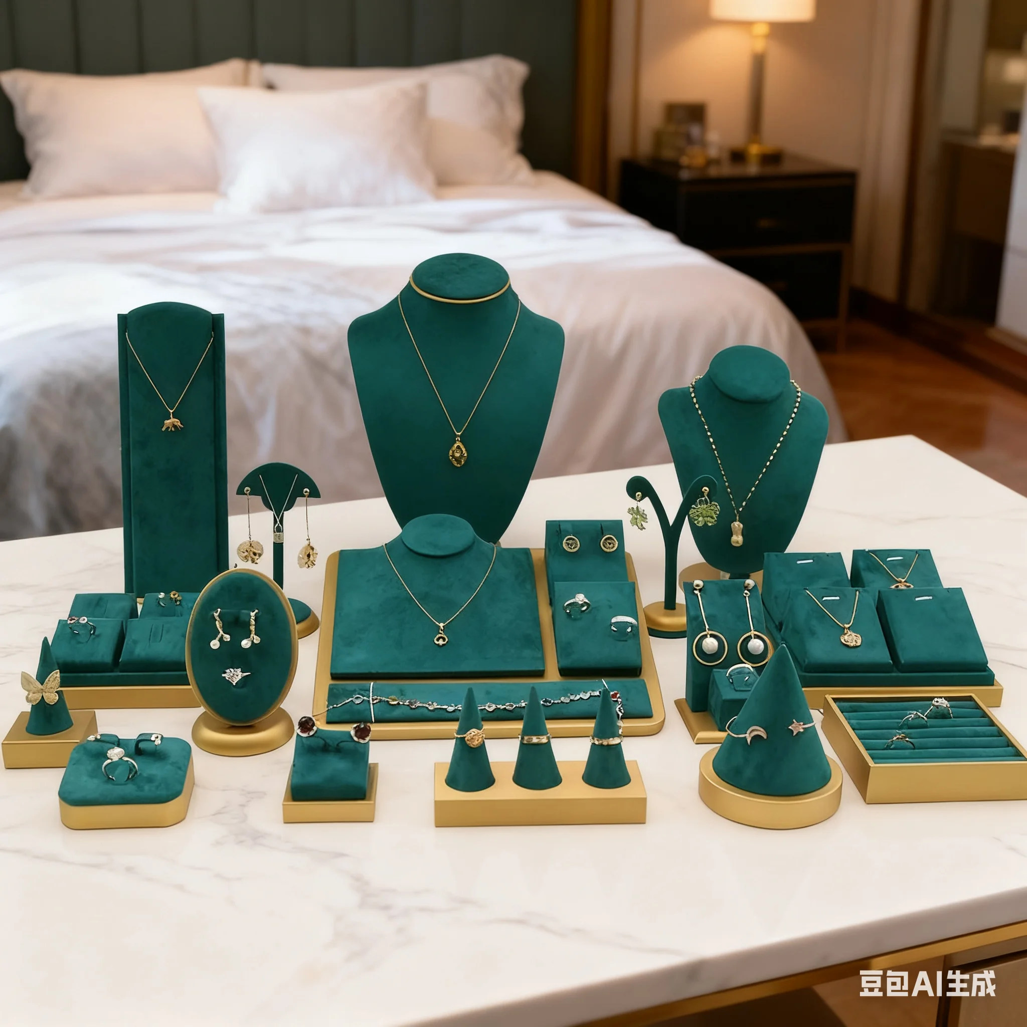 

Jewelry Display Stand & Organizer, Earring Necklace Bracelet Ring Holder for Shop Counter Showcase