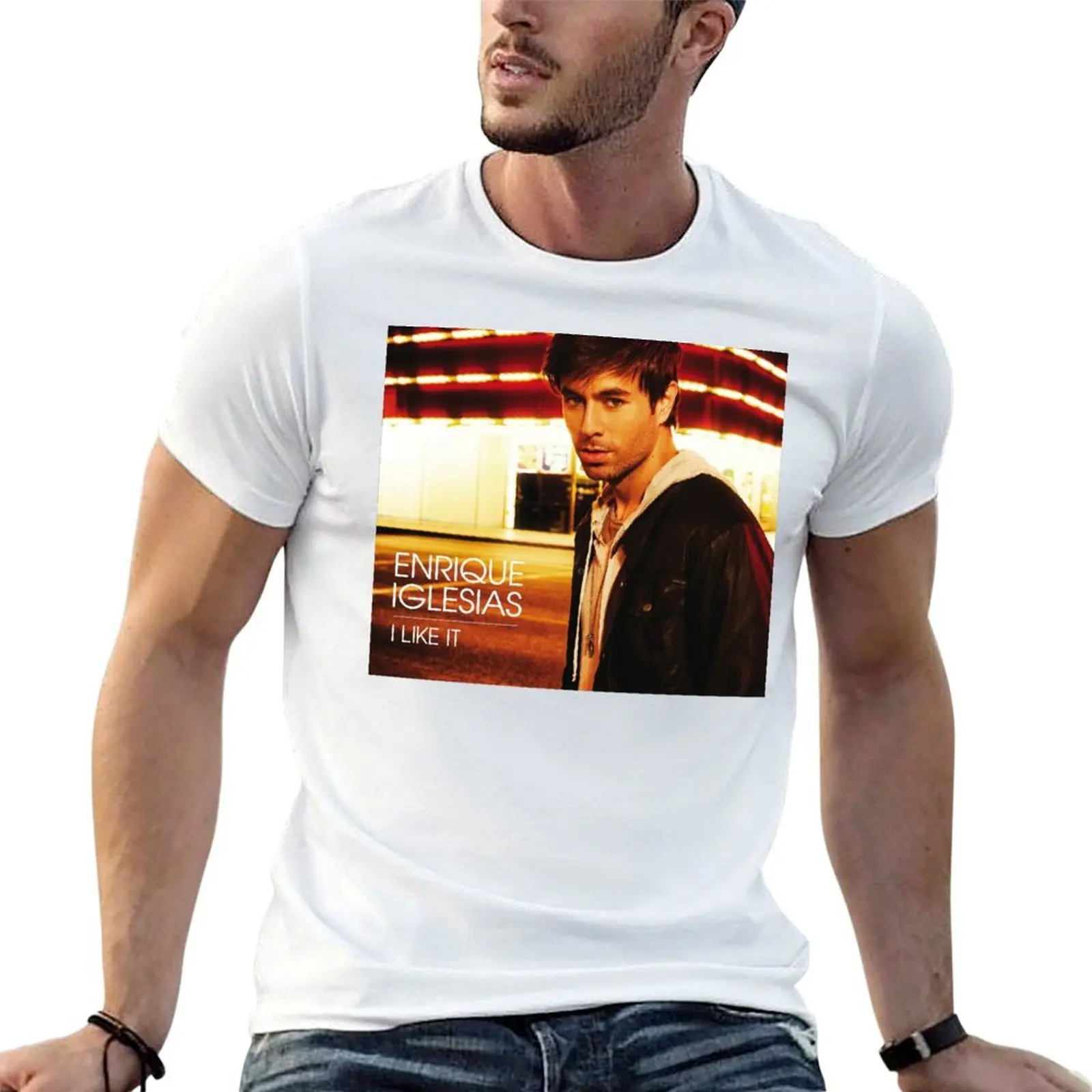

enrique iglesias i like it tour 2019 nettv T-Shirt t shirt man cotton cotton t shirts high quality T-Shirt