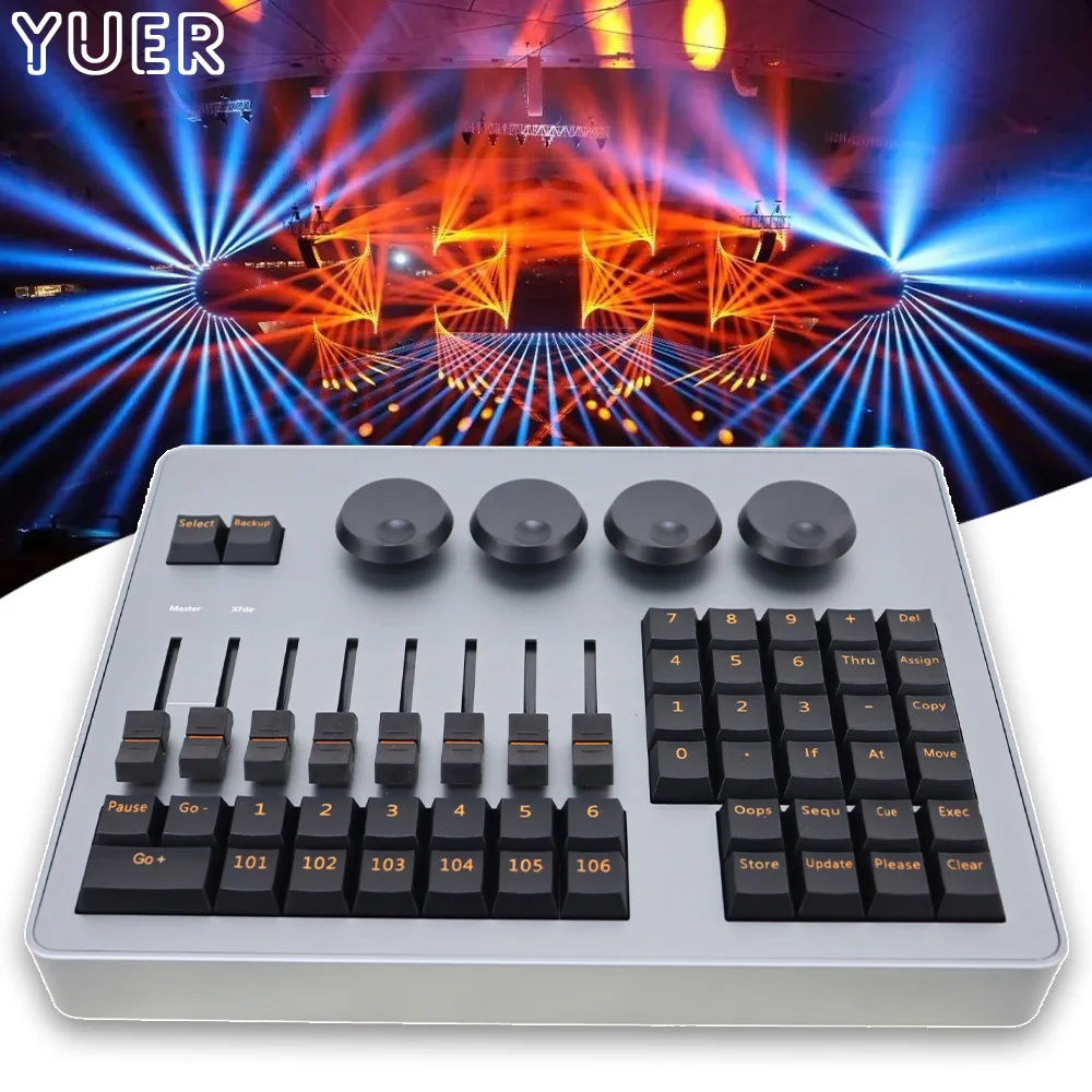 

YUER NEW Mini Wing Aluminum Alloy Case Professional Stage Lighting Console 2048 Parameter Type-c Interface Command Controller