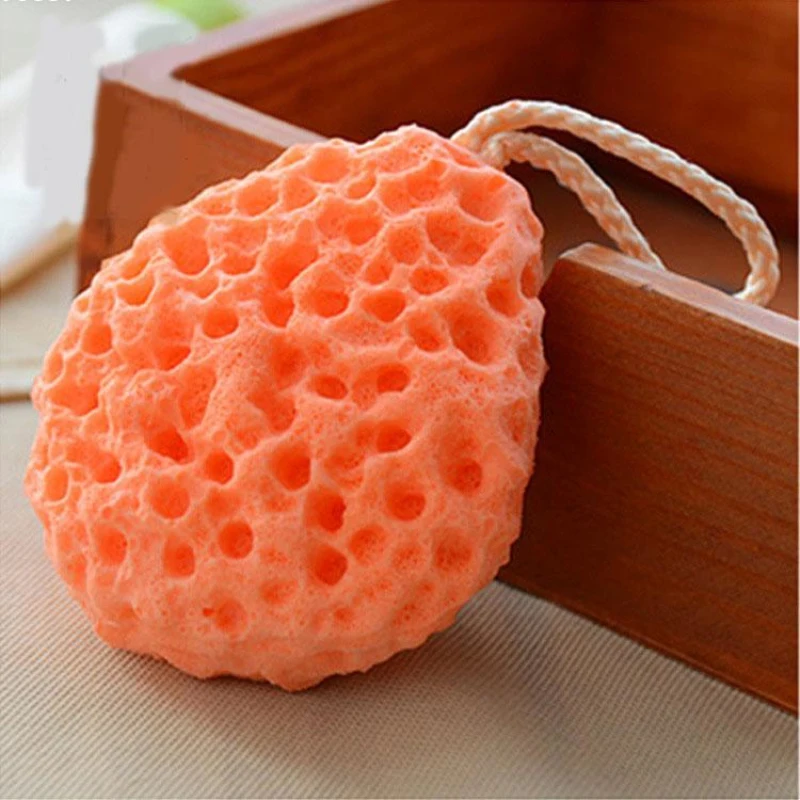 1PC Honeycomb Shape Newborn Baby Kids Bath Sponge Brushes Massage Baby Shower Exfoliating Body Face Cleaning Scrubber Newest