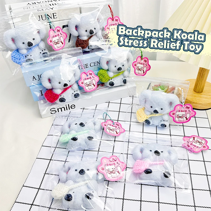 Koala de dibujos animados para niños y adultos, juguete suave de Mochi para apretar, alivio del estrés, juguete de descompresión de rebote lento, regalos