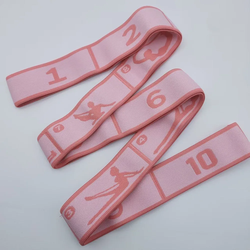 Elastic Yoga Stretching Belt Stretching Band Pull Strap Yoga Resistance Bands Beginner Level Multi-Functional Yoga Elastic Strap