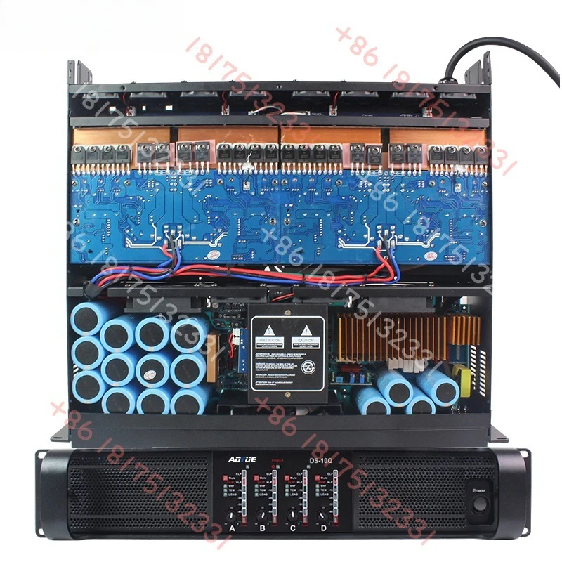 

4-канальный профессиональный усилитель звука 2000 Вт 10Q, приемник и усилители мощности класса TD 2U