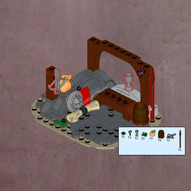 ตัวต่อโมเดลหมู่บ้านยุคกลาง 243 ชิ้น รุ่น Moc Wolfpack Thieves ใช้ร่วมกับ 10332 ได้ ของเล่นตัวต่อสำหรับเด็กและผู้ใหญ่