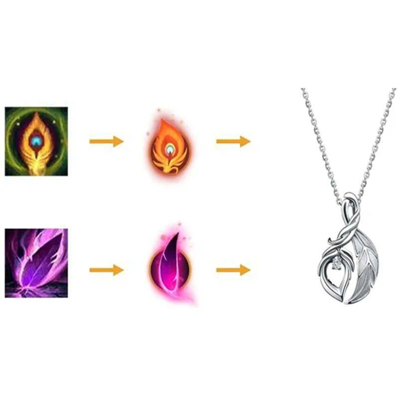 Game LOL  XAYAH and RAKAN Pendant Necklace S925 Sterling Sliver Jewelry XAYAH Choker RAKAN Necklaces for Women Men Gift Couples