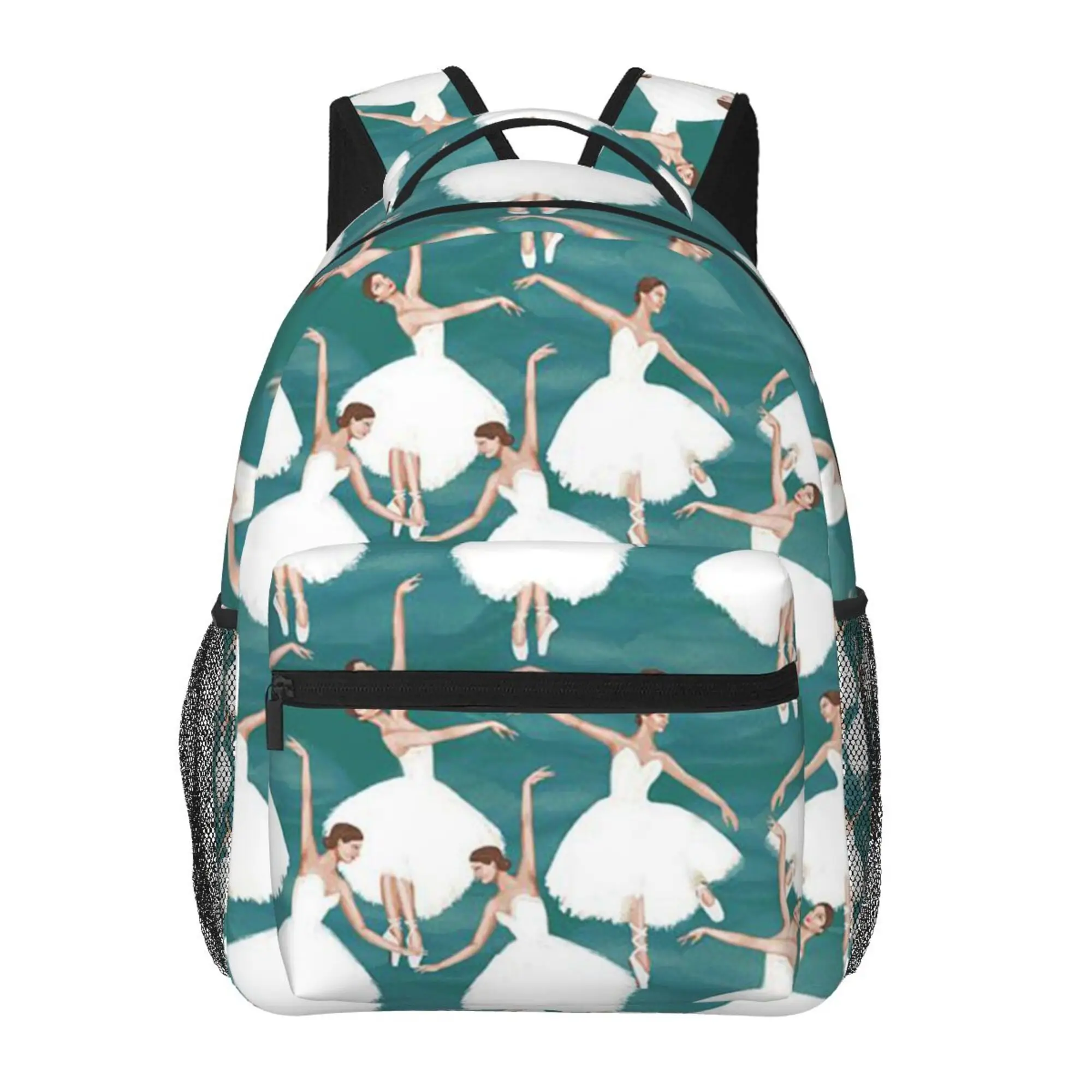 

Ballet Dancer Multifunction Backpack Classic Basic Water Resistant Casual Daypack for Travel with Bottle Side Pockets