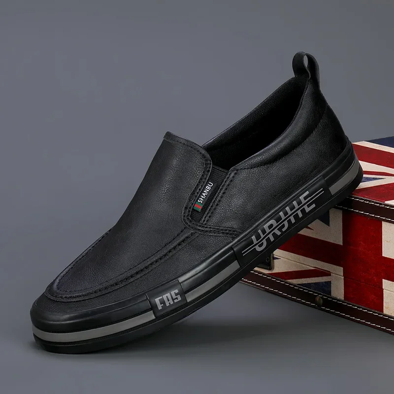 

Новая осенняя модная мужская обувь без шнуровки, мужская повседневная дышащая кожаная обувь, обувь для вождения, лоферы, Zapatos De Hombre