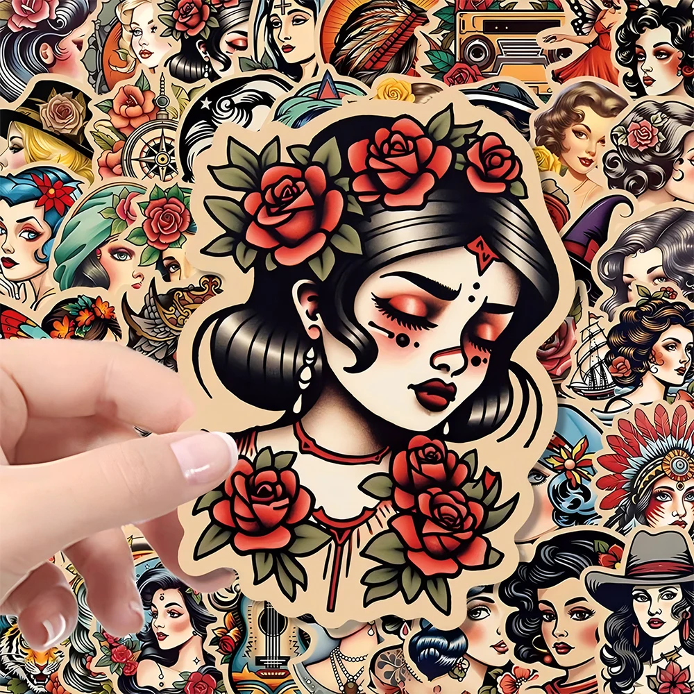 10/30/50pcs 고딕 문신 애니메이션 공주 스티커 만화 데칼 장난감 DIY 전화 편지지 일기 멋진 낙서 스티커