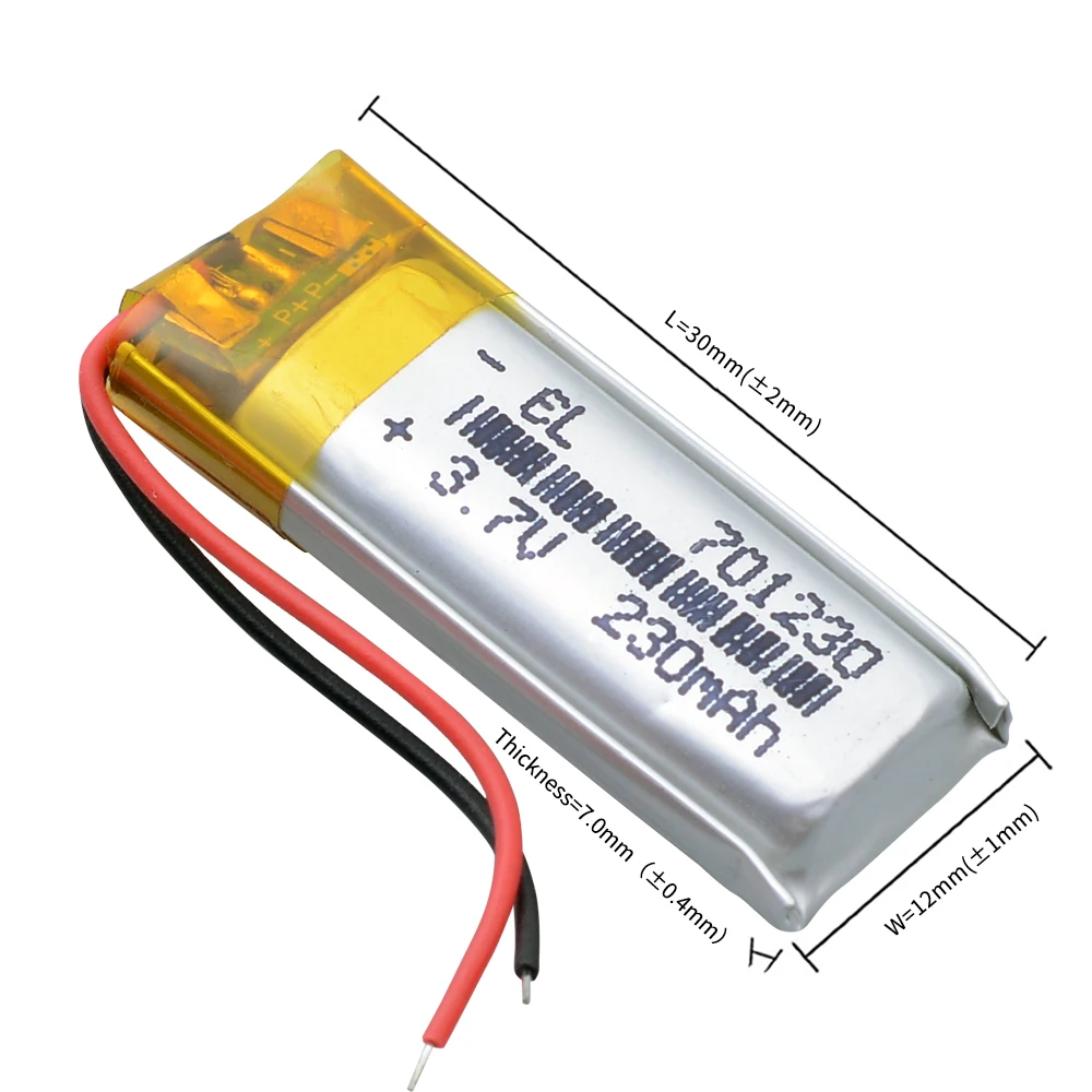 3.7V 230mAh 701230 akumulator litowo-jonowy bateria zastępcza polimerowy w pudełku-ładowanie dla airpodów