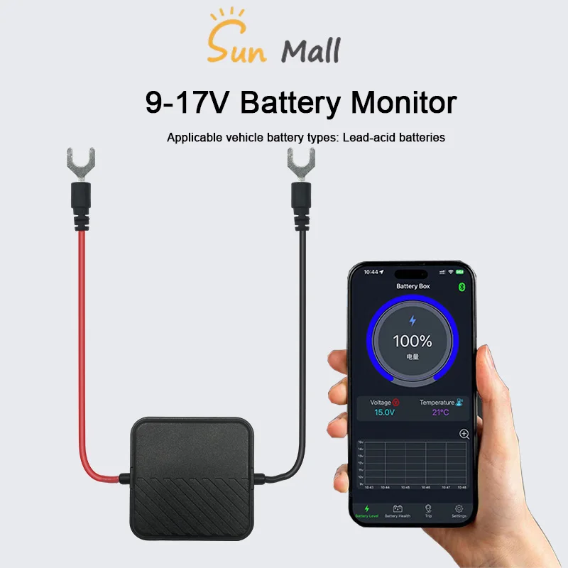 12V Battery Monitor Wireless Bluetooth Car Battery Health APP Monitoring Battery Tester Tools For Android IOS