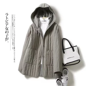 מעיל חורף חדש לנשים מרופד ז 'קט כותנה פריר משובצת פרווה נשים מחמם כותנה מזדמנים למטה מעיל חום