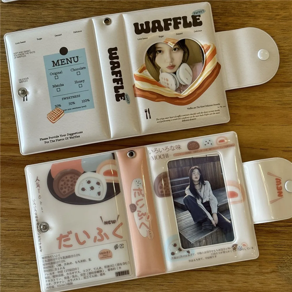 Cute Japanese Style Card Album 3 Inch Mini Idol Card Collect Book with 16 Internal Pages PVC Collectible Card Album Unisex