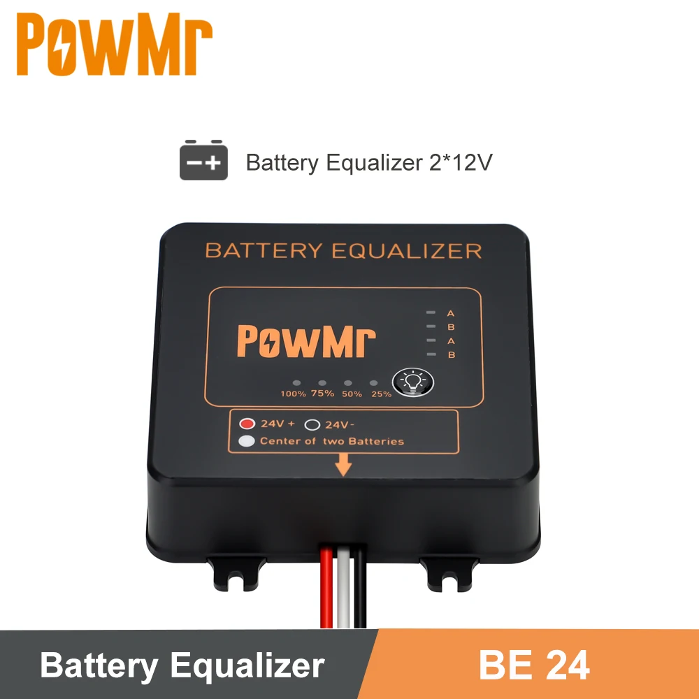 PowMr Battery Balancer for 2 X 12V Lead Acid Battery Bank System N*12V Battery Equalizer