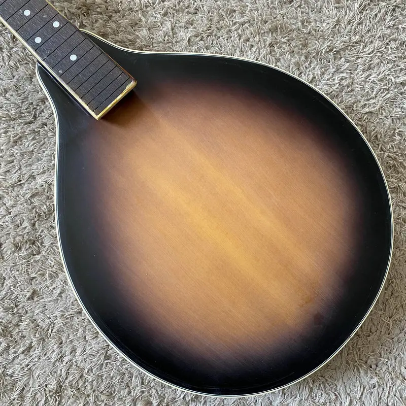 

H276 DIY Guitar Parts Semi Finished 8 String Mandolin Guitar Kits No Frets Custom Order Matte Sunburst Color for DIY