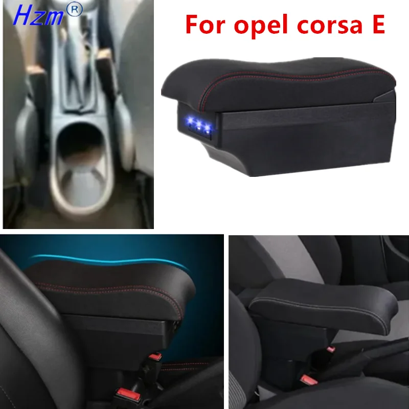 Für Opel Corsa E Armlehnenbox, Mittelkonsole Aufbewahrungsbox, Interieur Nachrüstzubehör