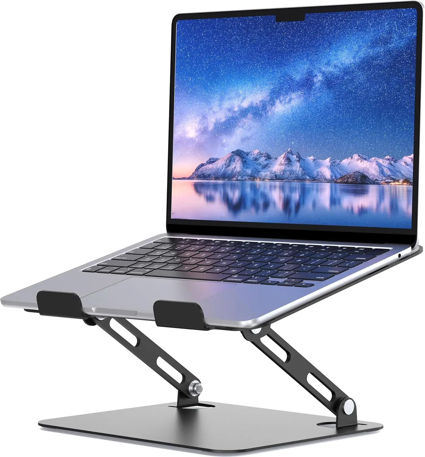 

Adjustable Metal Laptop Stand, Ergonomic Holder for 10-15.6 Inch Computers, Foldable & Ventilated Design