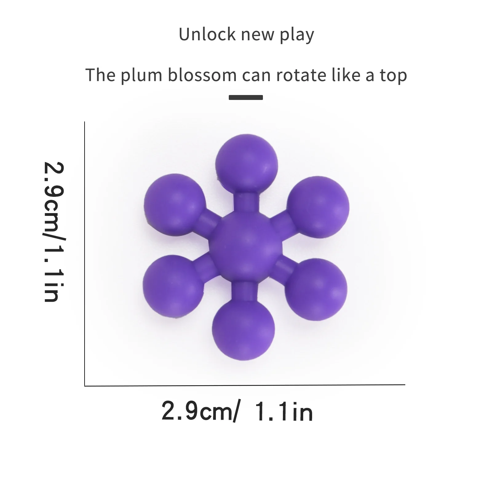 Children\'s 3D snowflake flake plum blossom building block rotatable toy