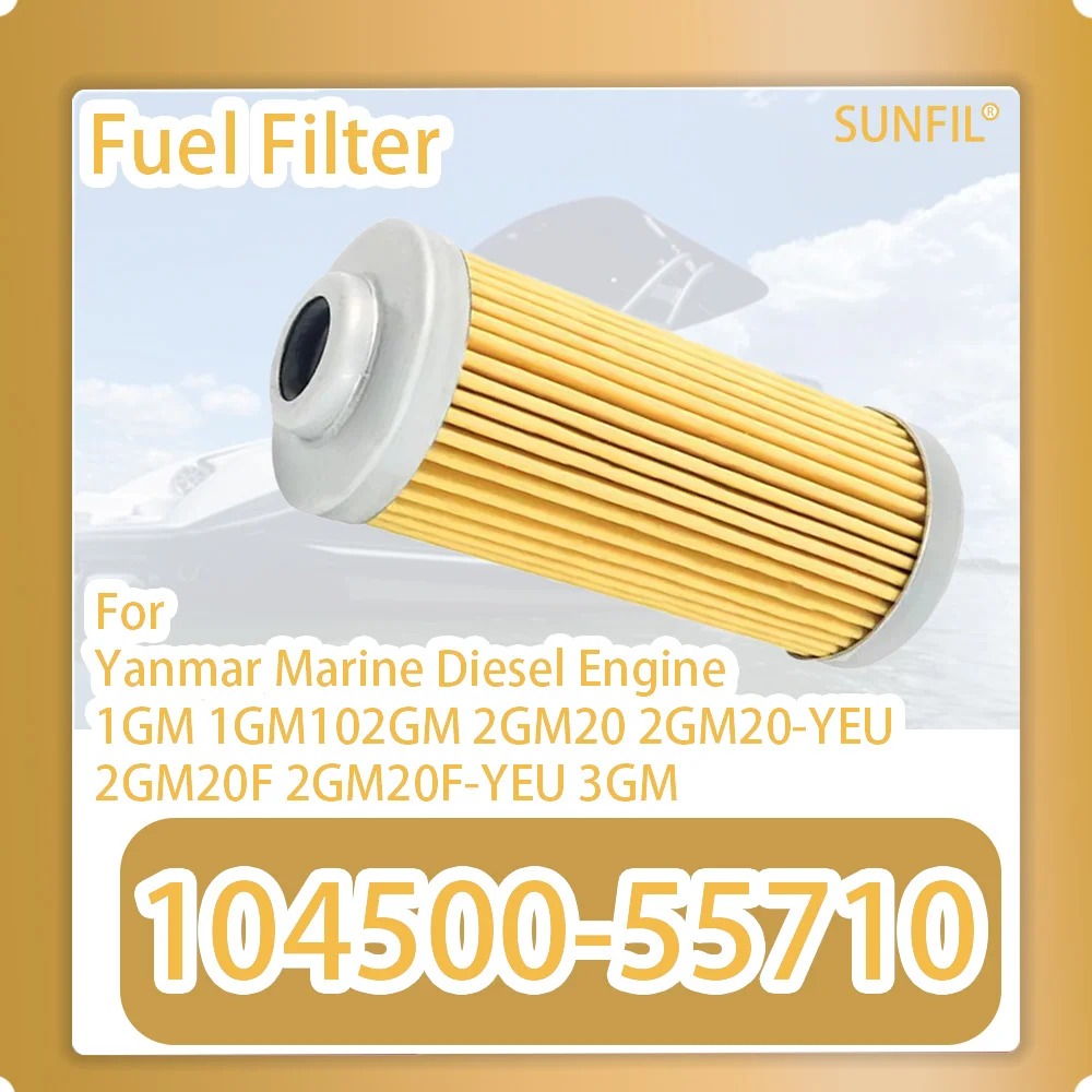 Fuel Filter 104500-55710 For Yanmar Marine Diesel Engine 1GM 1GM102GM 2GM20 2GM20-YEU 2GM20F 2GM20F-YEU 3GM