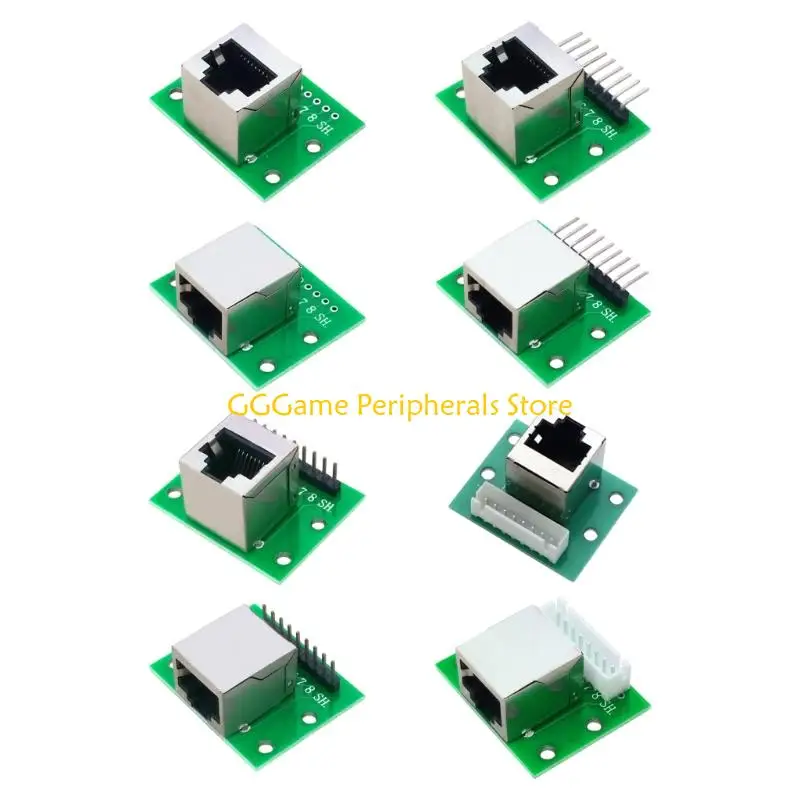 U55B RJ45 To 2.54mm Pin Header Adapter Board For Networking Debugging Vertical/Horizontal Optional