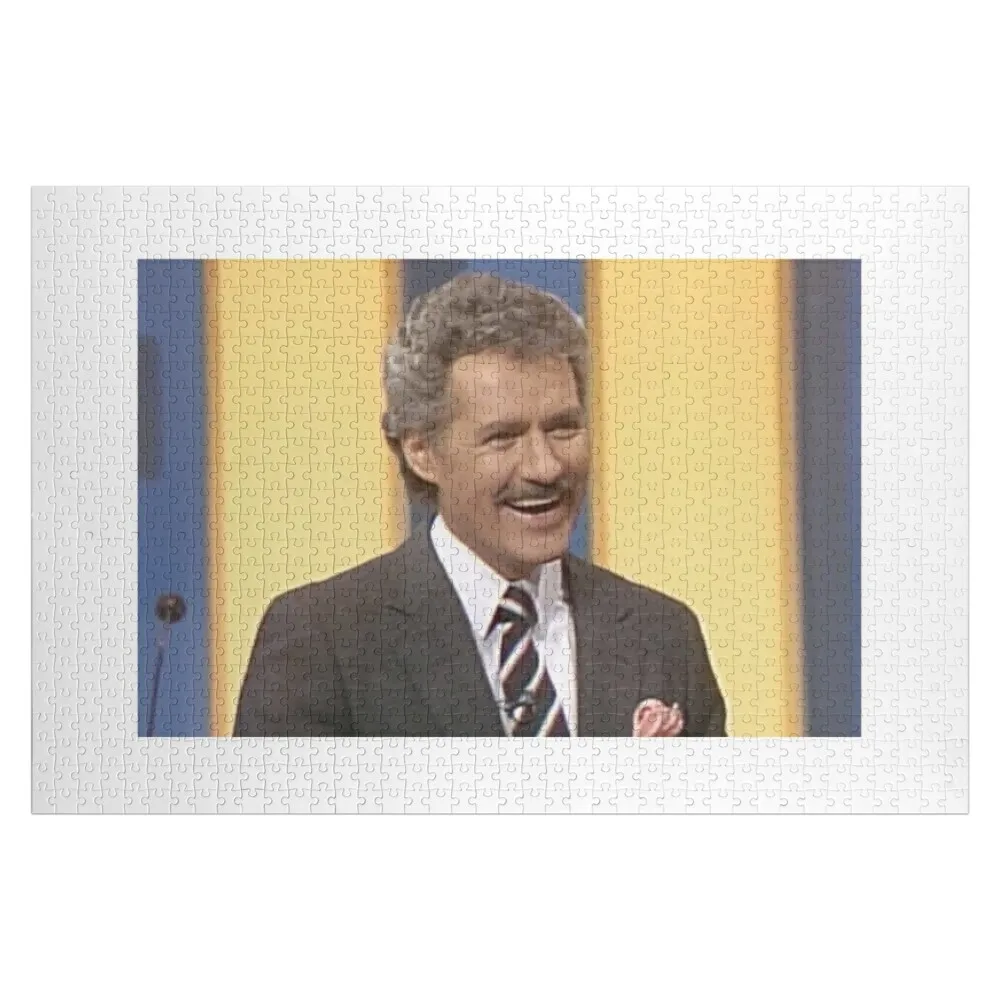 

Alex Trebek smiling c. 1990s Jigsaw Puzzle Custom Wooden Gift Personalized Photo Gift Puzzle