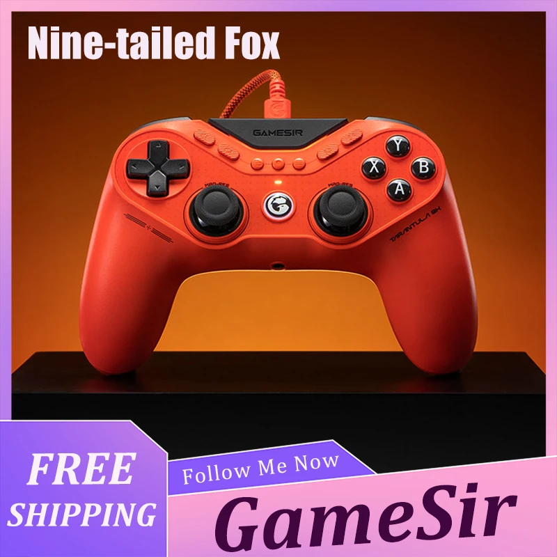 GameSir Tarantula 8K PC Wired Controller Lightweight Gaming Gamepad Steam Wired Similar PS5 Symmetric DS4 Joystick Controller