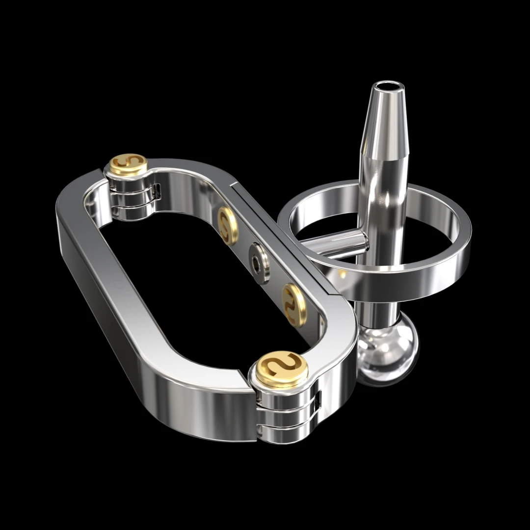 Stainless Steel The COCKLE Male Chastity Device Metal PA Cock Cage Penis Ring Bondage Belt Fetish Lock Adult Sex Toys S004