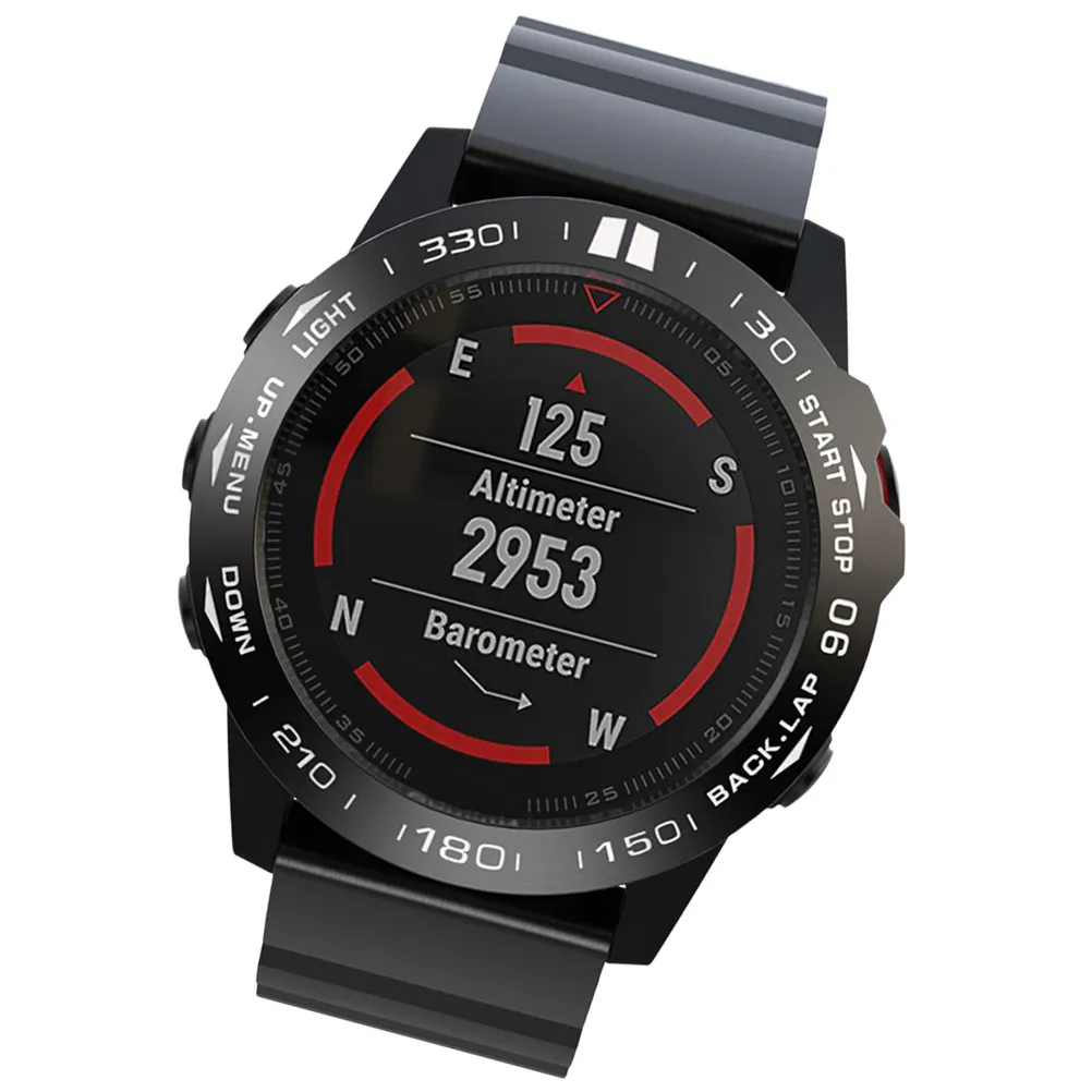 

Металлический защитный ободок для часов, черное кольцо, белая надпись, прочный чехол-накладка, совместимый с 5x, модная рамка для часов