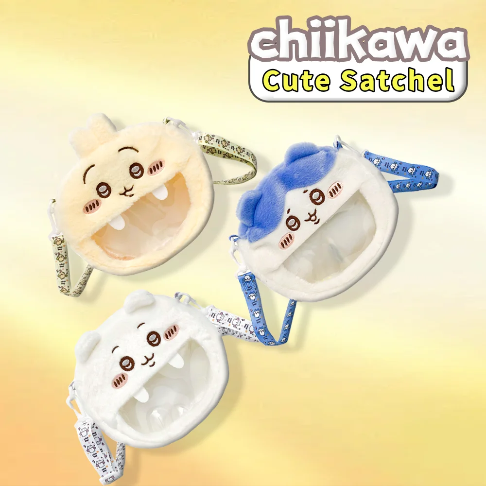 

Новые плюшевые сумки через плечо Chiikawa Kawaii Hachiware Usagi, дорожная сумка-органайзер для макияжа, женская сумка для хранения туалетных принадлежностей, подарки для девочек