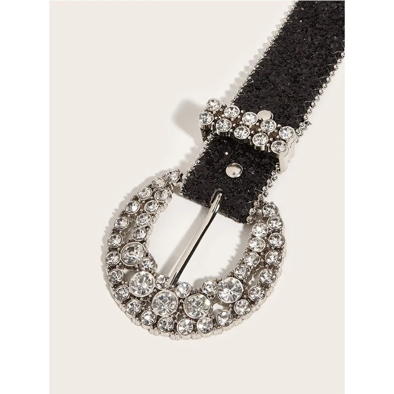 Women's Rhinestone Belts - Fashion Wide Causal for Jeans, Glittering Party, Stylish Hip Hop Belt, Trendy Accessory for Women