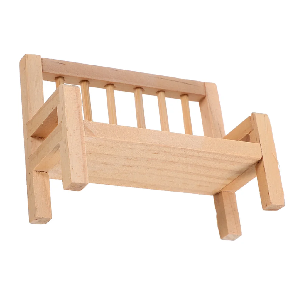 MINI Bench รุ่นเฟอร์นิเจอร์ไม้ Micro Landscape House เครื่องประดับ Miniature เด็กตกแต่ง