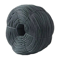 30M Length Black Rope Coils for Industrial Applications UV Resistant and Weatherproof Design for Indoor and Outdoor Tasks