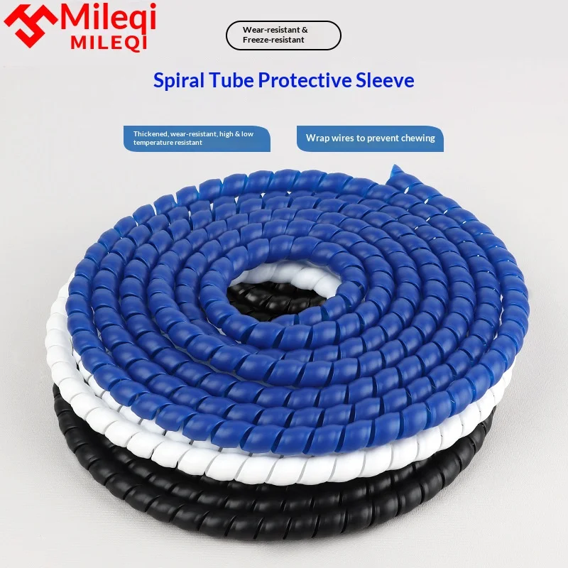 Spiral Cable Protector Sleeve Anti Bite Pet Cat Dog Mouse Chewing Proof Wire Cord Organizer Cover for Data Cable Network Cable