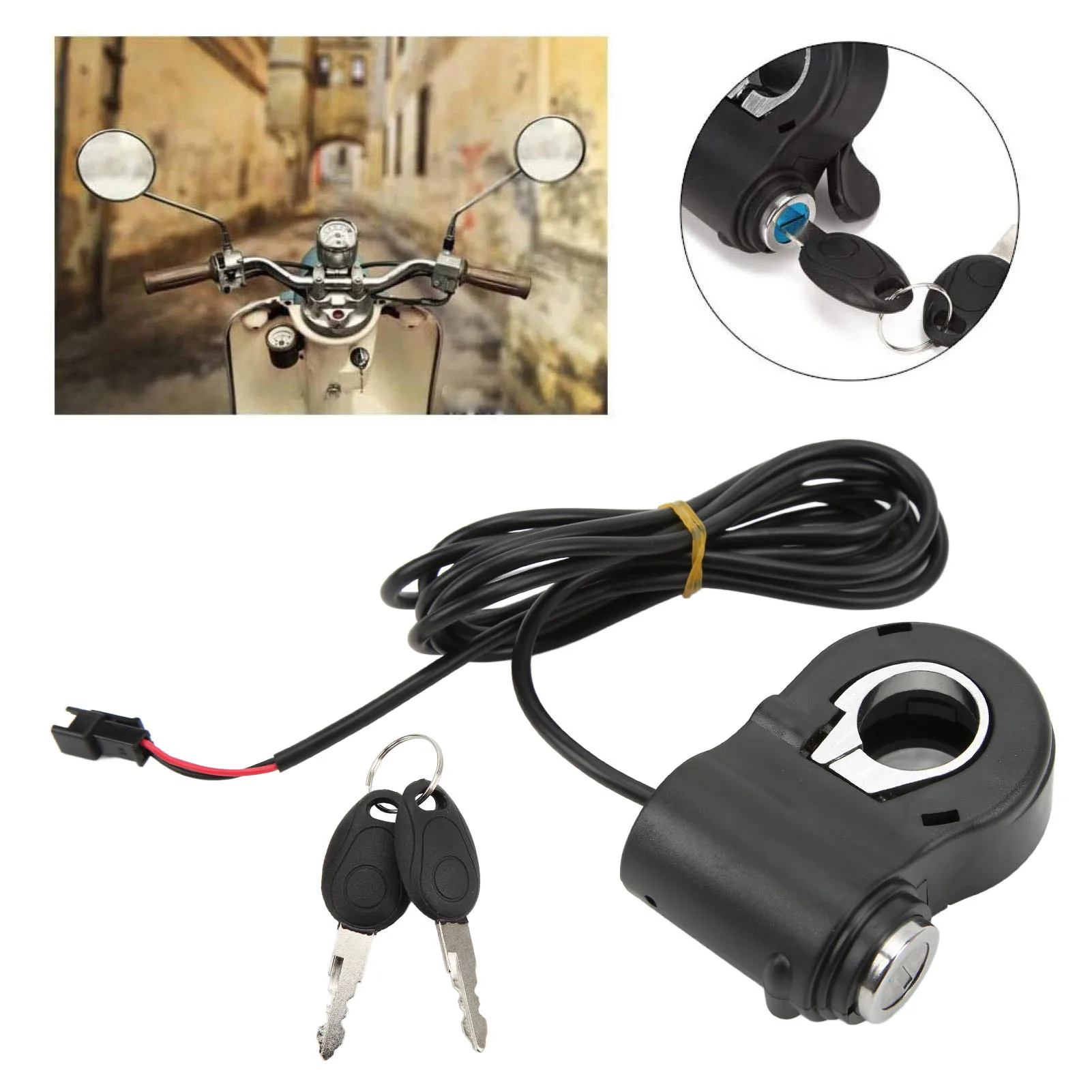 Electric Scooters Thumb Lock Strong  12V‑99V Electric  Handlebar  Long Service Life for Electric