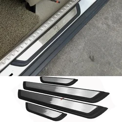 For Mazda 2 2024 Car Door Sill Threshold Pedal Cover Trim Interior Protector Scuff Plate Guards Accessories 2020 2021 2022 2023