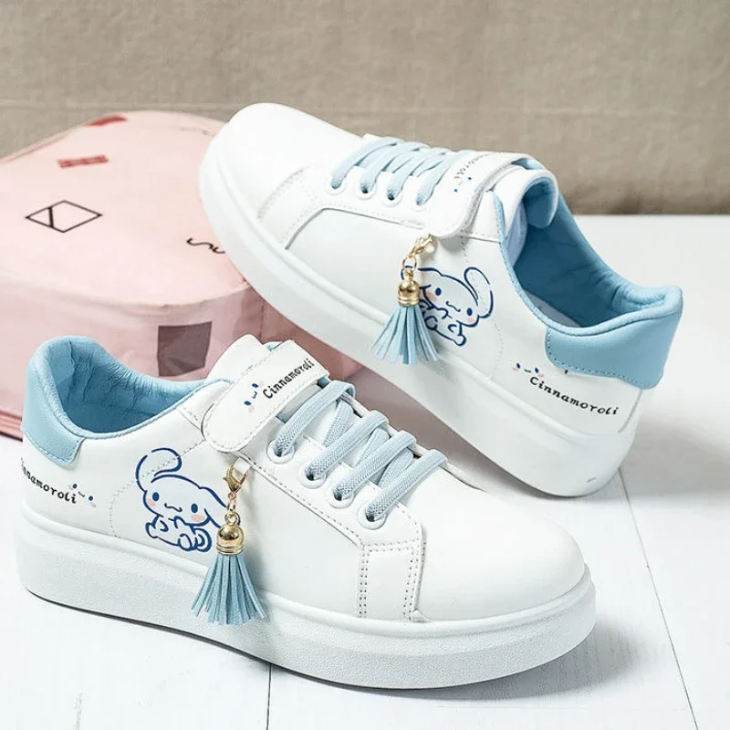 Sanrio Hello Kitty Children Shoes Kuromi Cinnamoroll Shoes Kawaii Bottom Anti-Slip Anime Sneakers Girl Heart Cute Soft Sneaker