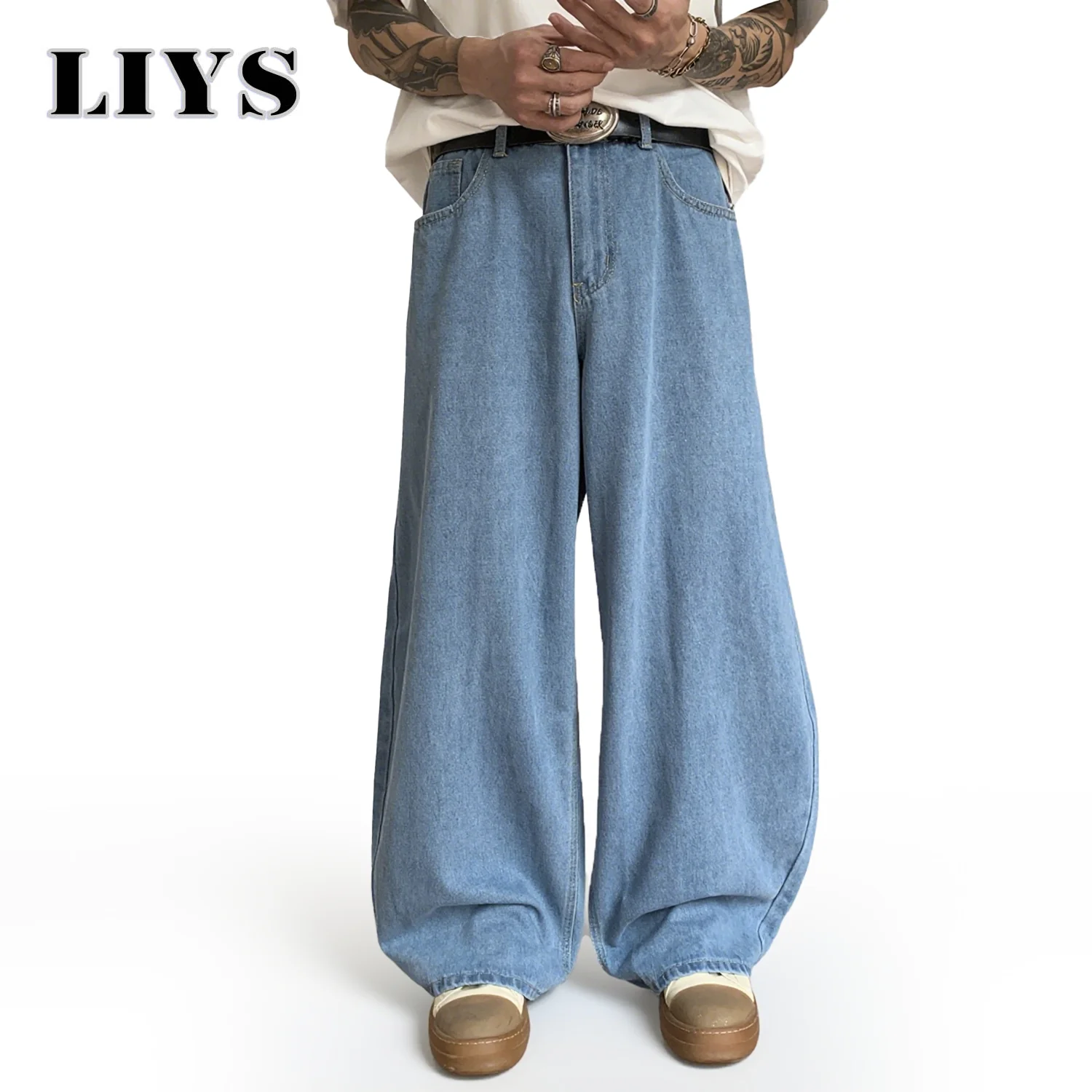 

Autumn Men's Baggy Loose Jeans Y2K Korean Wide-Leg Denim Pants Women High Street Straight Baggy Casual Jeans Couple Clothing