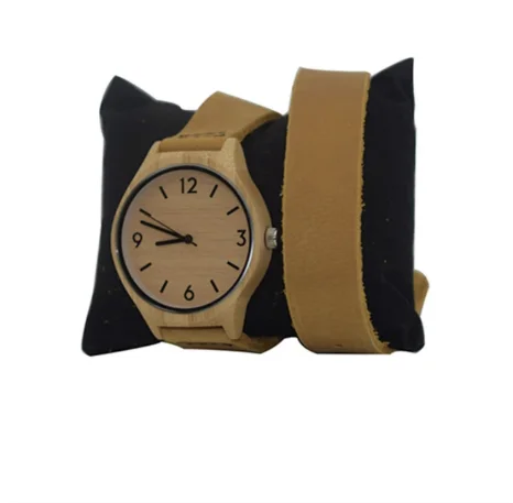 Newest Fashion Womens Leather Bamboo Wooden Watches With Geunine Leather Watchbands Best Gifts