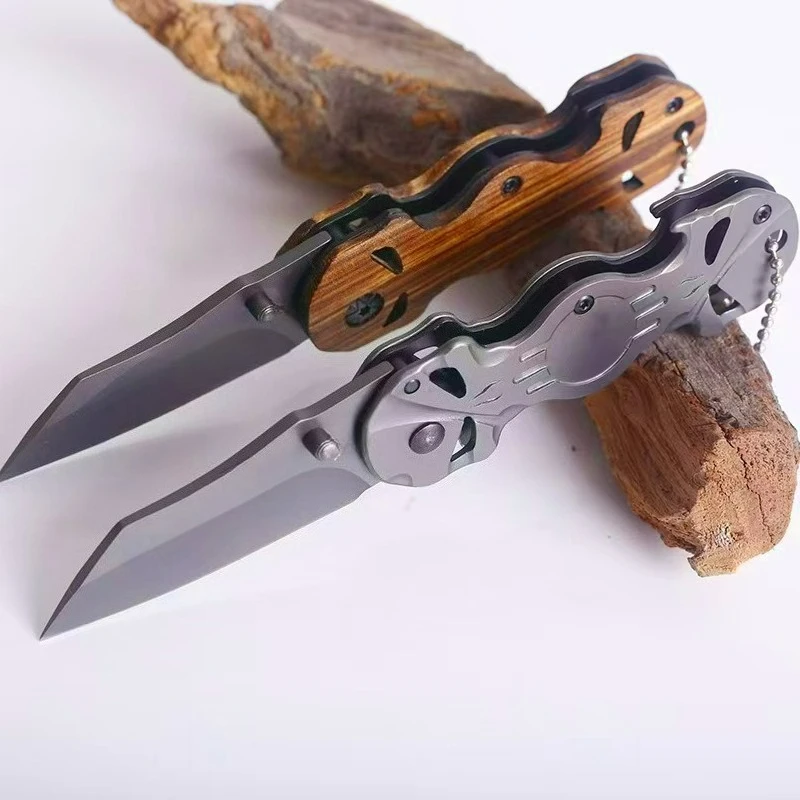 

BK X72 mini Folding knife wood/stee Handle edc multitool knives utility Wine starter keychain outdoor bushcraft tactical knife