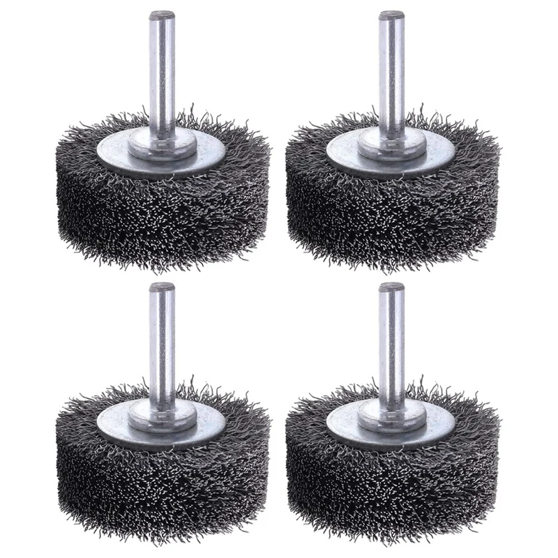 Wire Wheel Brush For Drill Attachment,2 Inch Removal Paint Rust, 0.0118In Carbon Steel Wire, 1/4In Shank, 20000RPM