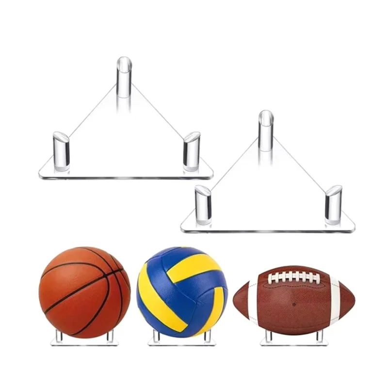 Football Holder Portable No Injuries To Ball Thickened Triangle Bowling Bracket Sports Use Ball Stand Acrylic Stand