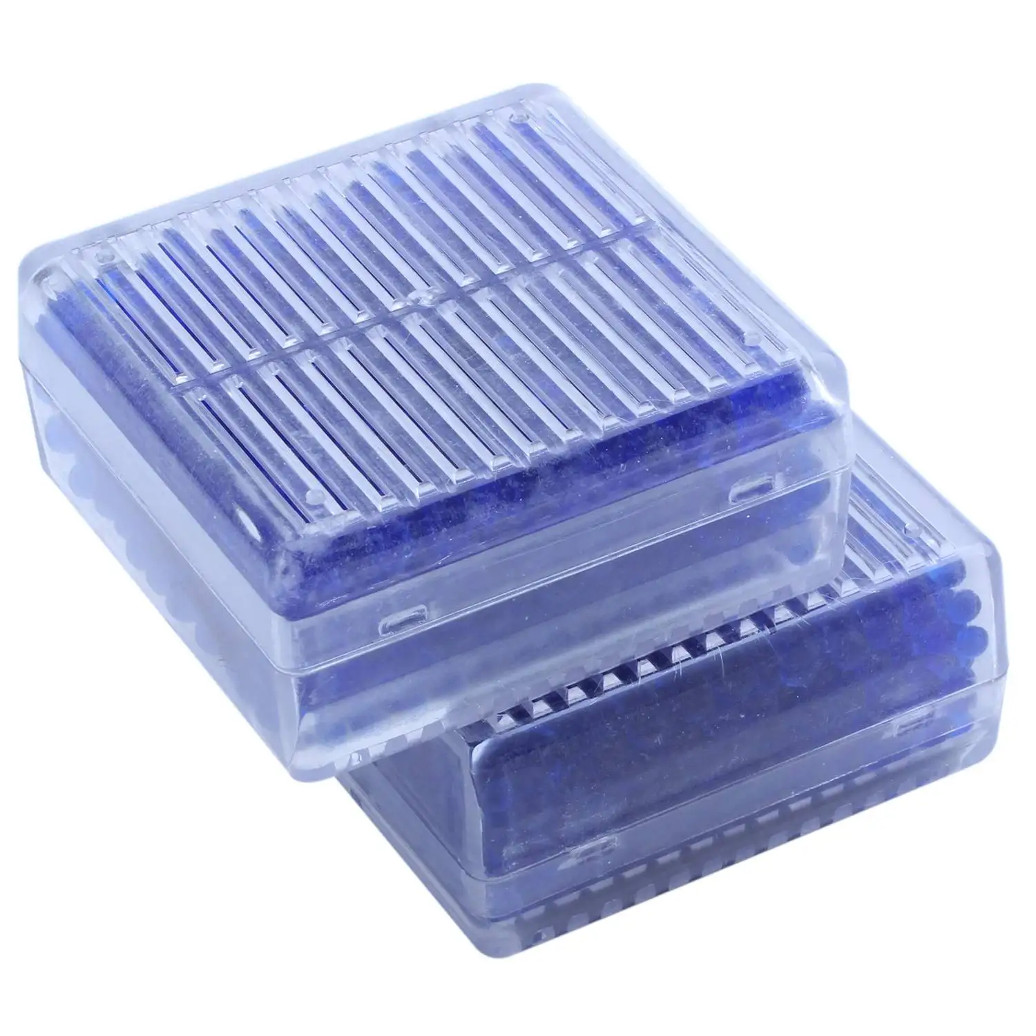 Desecante de Gel de sílice, caja de absorción reutilizable, indicador azul, 2 piezas