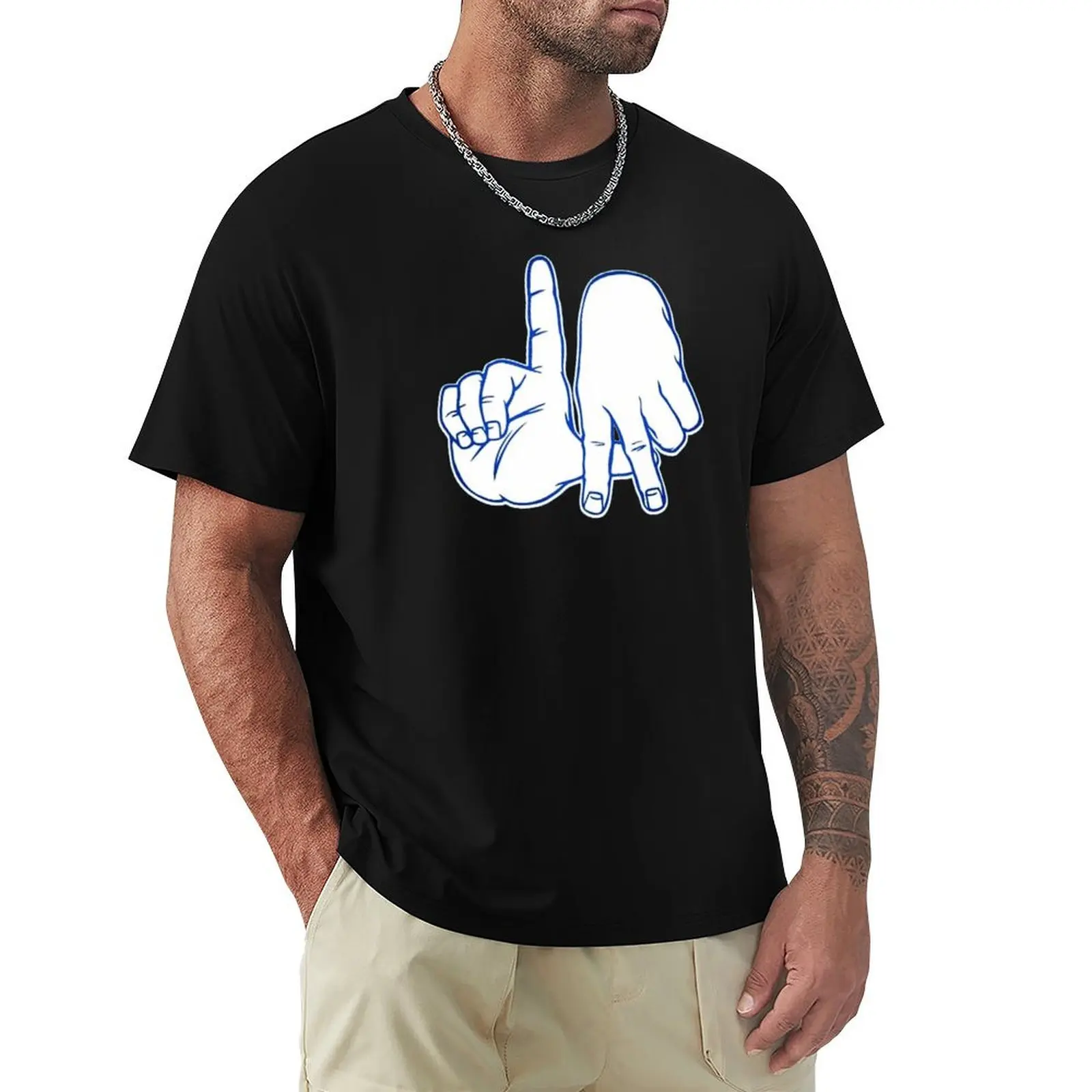 

Los Angeles Hand Sign T-Shirt baggy shirts tshirts personalised graphic tee shirt summer clothes plus size men clothing