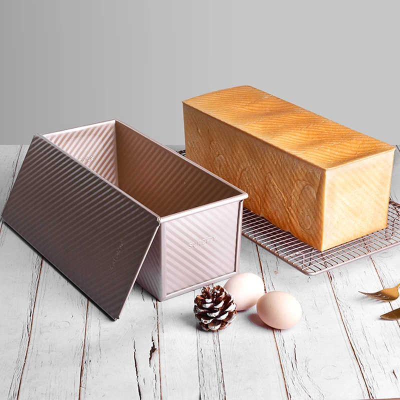 

Kitchen Toast Mold with Lid Baking Mold for Egg Toast Bread Holder Silicone Baking Tools for Home