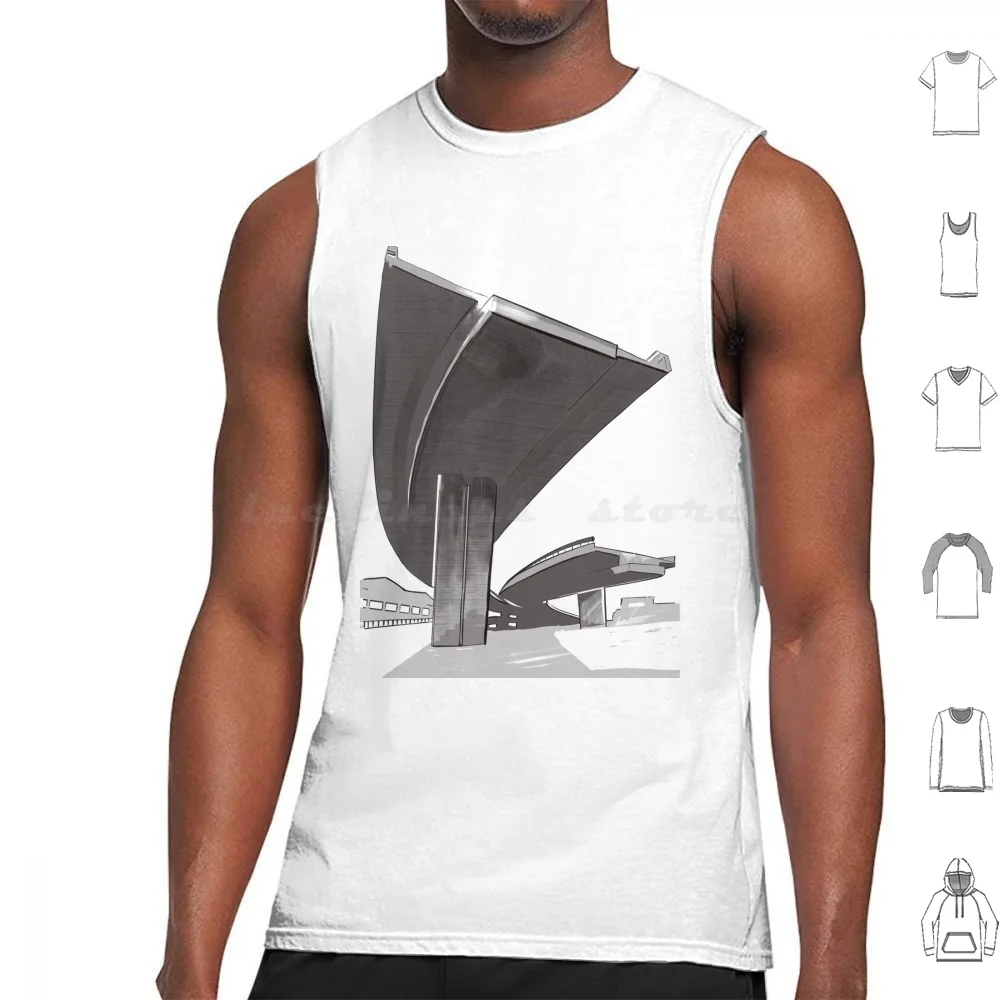 Unfinished Business Tank Tops Print Cotton Vintage Cape Town Bridges Highway Unfinished Business Black And White South