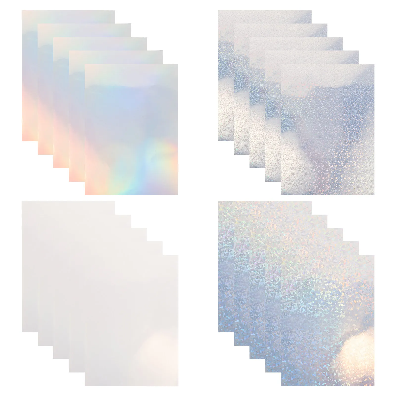 20sheets-a4-holographic-sticker-paper-self-adhesive-waterproof-vinyl-printable-for-printer-scrapbooking-craft-office-labeling