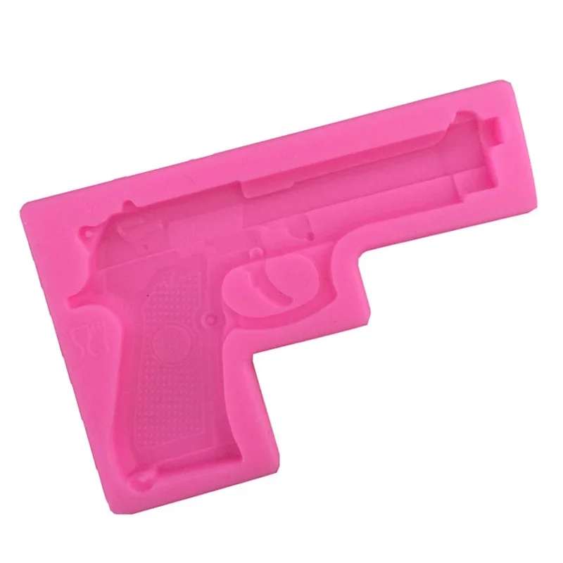 3D Gun Silicone Fondant Mould Chocolate Sugarcraft Cake Mold Baking Tool DIY